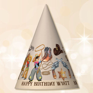 Buckaroo Cowboy Birthday Party Boy's Name Cute Hat
