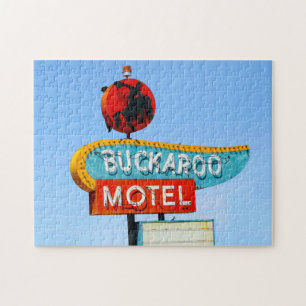 Buckaroo Motel Sign, Route 66, Tucumcari, N.M. Jigsaw Puzzle