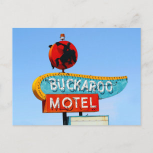 Buckaroo Motel Sign, Tucumcari, N.M. Postcard