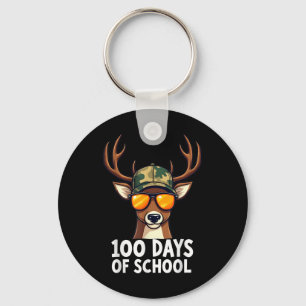 Bucked100 Days Of School Are Here Deer Hunting 100 Keychain