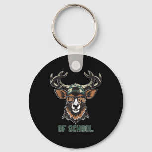 Bucked 100 Days Of School Deer Student Boy Girls 1 Keychain