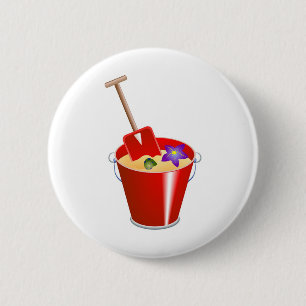 Bucket and Spade 2 Inch Round Button