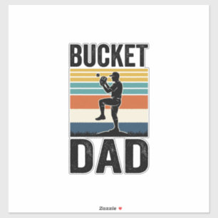 Bucket Dad Retro Baseball Father Vector Design_1