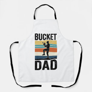 Bucket Dad Retro Baseball Father Vector Design_1 Apron