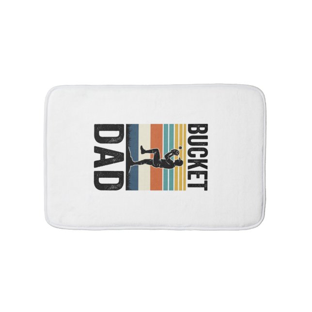 Bucket Dad Retro Baseball Father Vector Design_1 Bath Mat (Front)