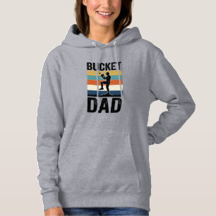 Bucket Dad Retro Baseball Father Vector Design_1 Hoodie