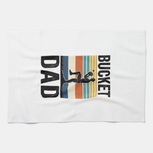 Bucket Dad Retro Baseball Father Vector Design_1 Kitchen Towel