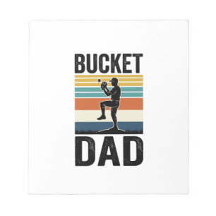 Bucket Dad Retro Baseball Father Vector Design_1 Notepad