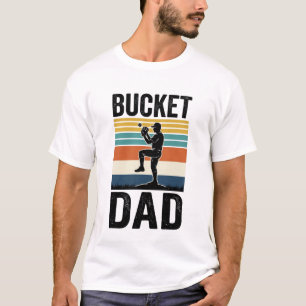 Bucket Dad Retro Baseball Father Vector Design_1 T-Shirt
