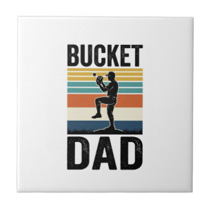 Bucket Dad Retro Baseball Father Vector Design_1 Tile