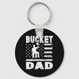 Bucket Dad Sell Coach Vintage American Flag Father Keychain