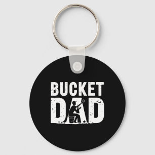 Bucket Dad Softll Sell Game Sport Fan Father's Day Keychain