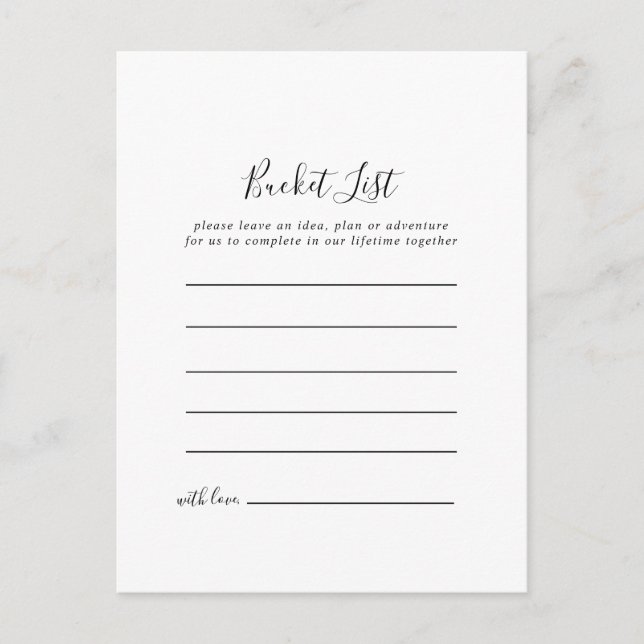Bucket List Cards (Front)