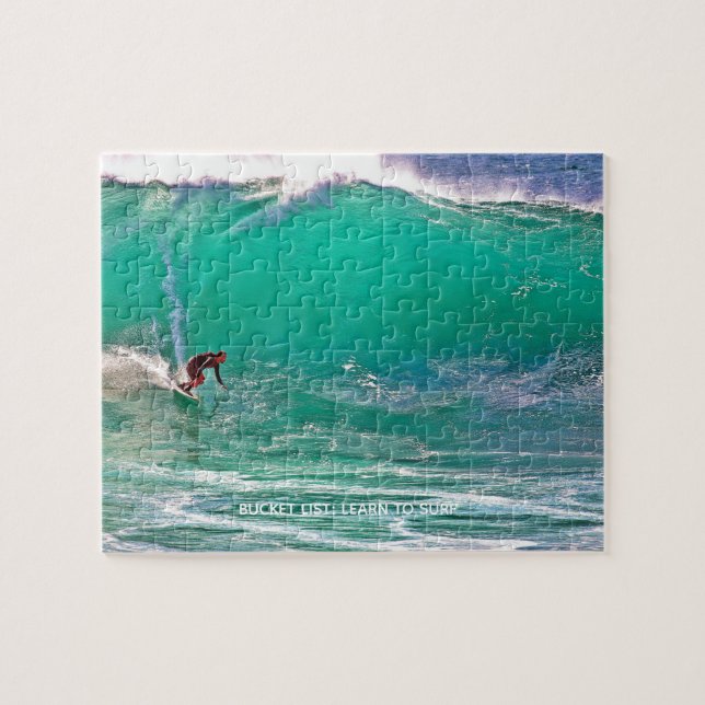 Bucket List Dreaming Surf Turquoise Waves Jigsaw Puzzle (Horizontal)