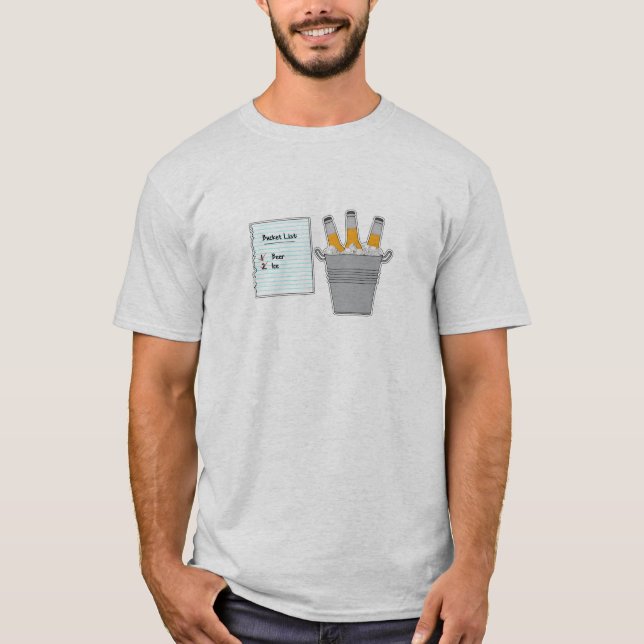 Bucket List Funny Men's T-shirt (Front)