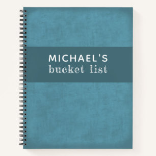 Bucket List Journal for guys personalized notebook