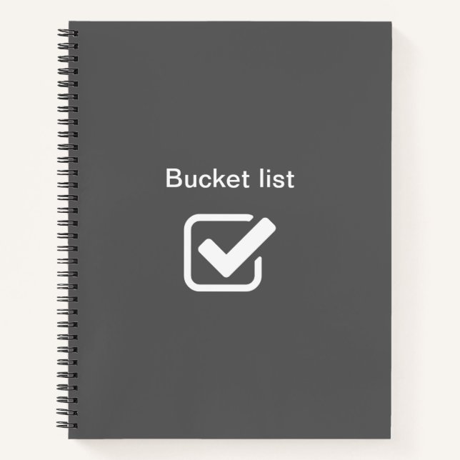 Bucket list - notebook (Front)
