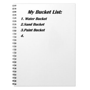 bucket list notebook