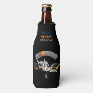 Bucket List: Skydiving (Customizable) Bottle Cooler