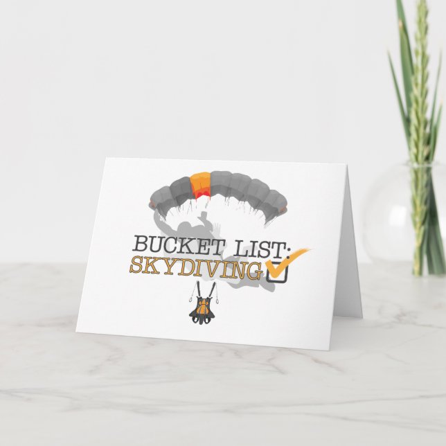 Bucket List: Skydiving (Customizable) Card (Front)