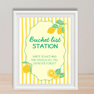 Bucket List Station Advice Lemon Graduation  Poster