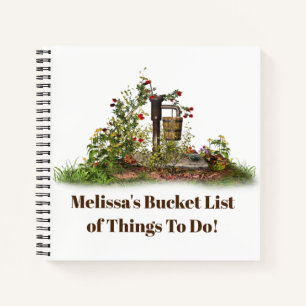 Bucket list things to do add name notebook