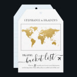 Bucket List Travel Advice Luggage Tag Shape Cards<br><div class="desc">Luggage tag shaped bucket list shower game card that creates a creative alternative guest book when friends and family fill them with travel advice and vacation ideas for the destination wedding couple or travel theme reception or bridal shower party.</div>