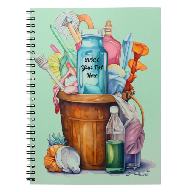 Bucket of Cleaning Supplies Notebook (Front)