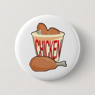 bucket of fried chicken 2 inch round button