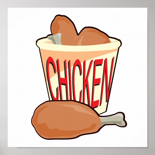 bucket of fried chicken poster (Front)