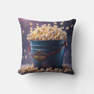 Bucket of Popcorn Throw Pillow