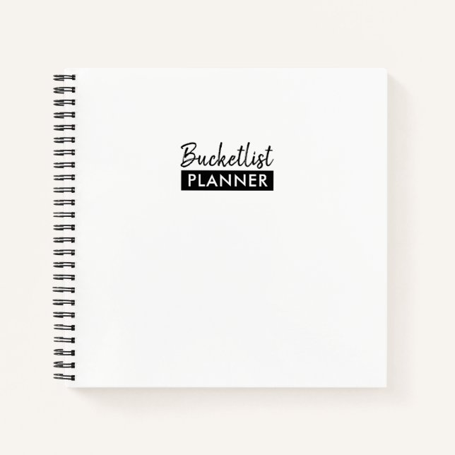 Bucketlist Planner Notebook (Front)