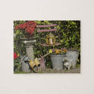 Buckets, shoes, and flowers, Zaanse Schans, Jigsaw Puzzle
