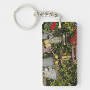 Buckets, shoes, and flowers, Zaanse Schans, Keychain