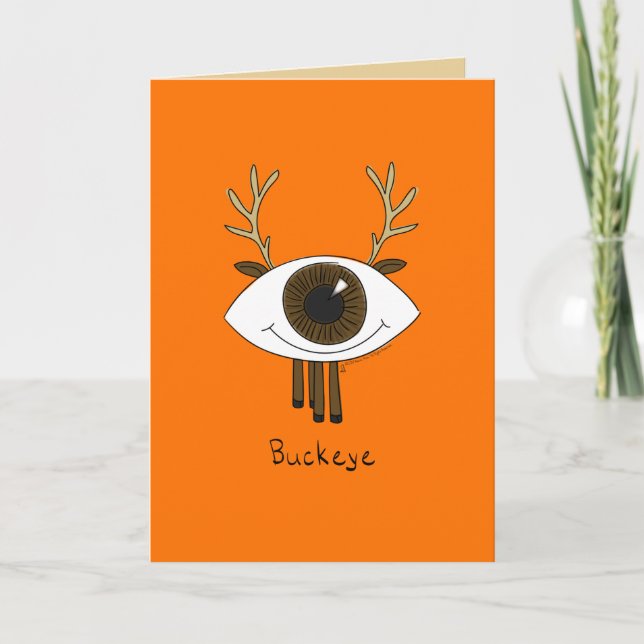 Buckeye - Carte de voeux Eyeball Buck Deer Hunter (Devant)