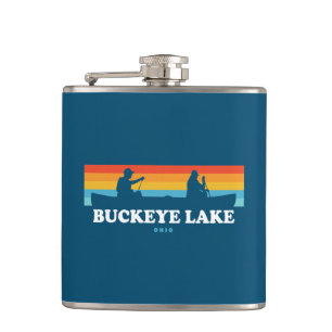 Buckeye Lake Ohio Canoe Hip Flask