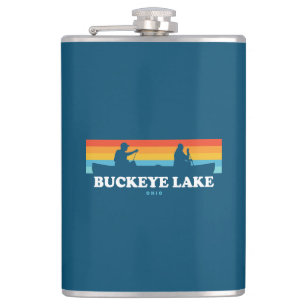 Buckeye Lake Ohio Canoe Hip Flask