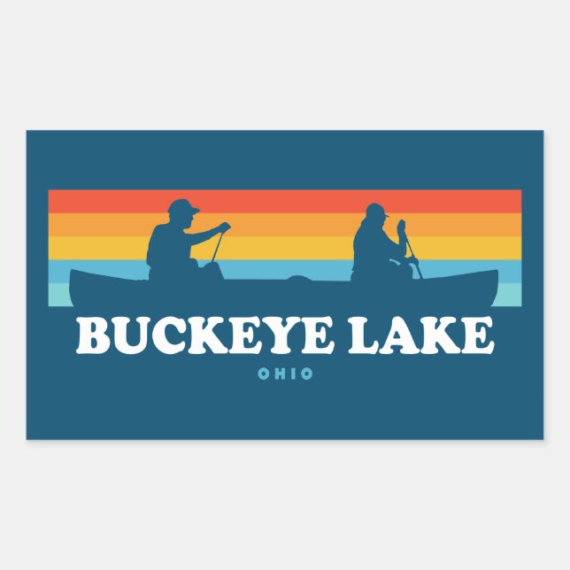 Buckeye Lake Ohio Canoe Sticker (Front)