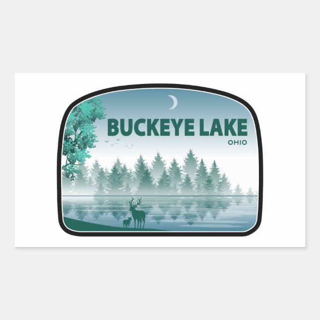 Buckeye Lake Ohio Deer Sticker (Front)