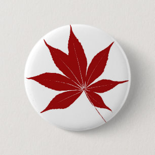 Buckeye Leaf 2 Inch Round Button
