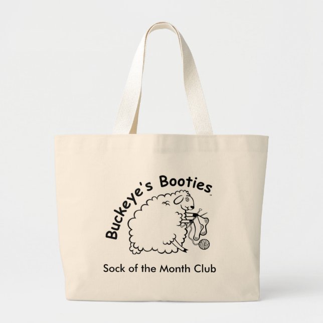 Buckeye's Booties Large Tote Bag (Front)