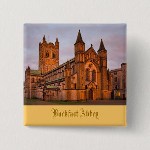 Buckfast Abbey at Sunset 2 Inch Square Button