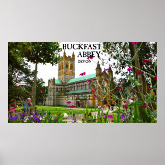 buckfast abbey, devon poster