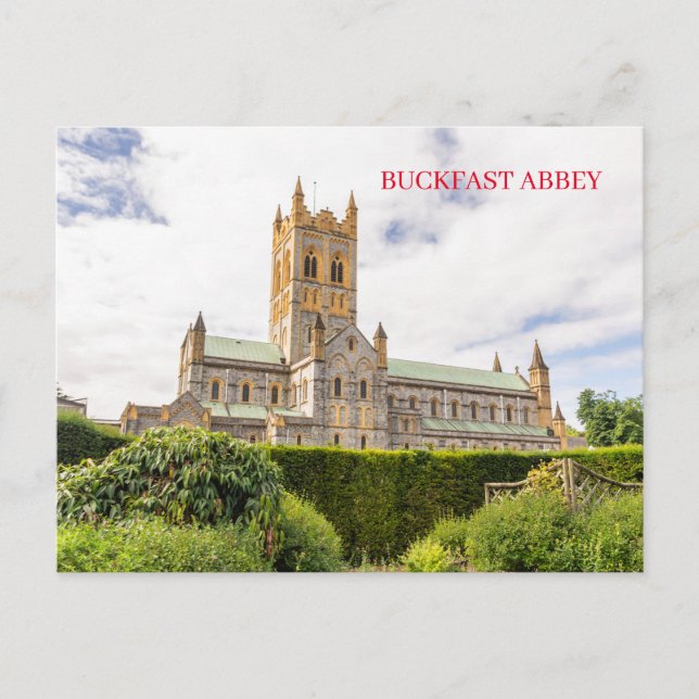Buckfast Abbey view postcard (Front)