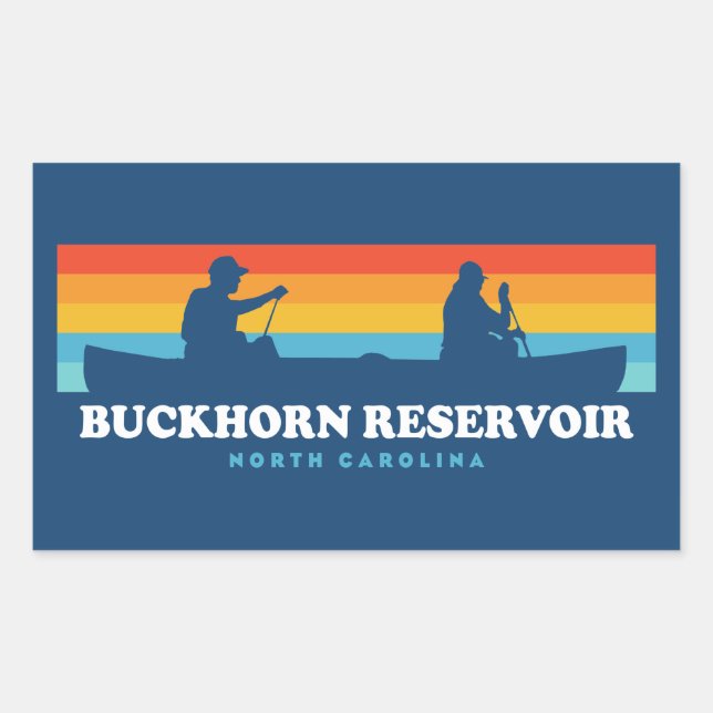 Buckhorn Reservoir North Carolina Canoe Sticker (Front)