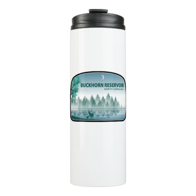 Buckhorn Reservoir North Carolina Deer Thermal Tumbler (Front)
