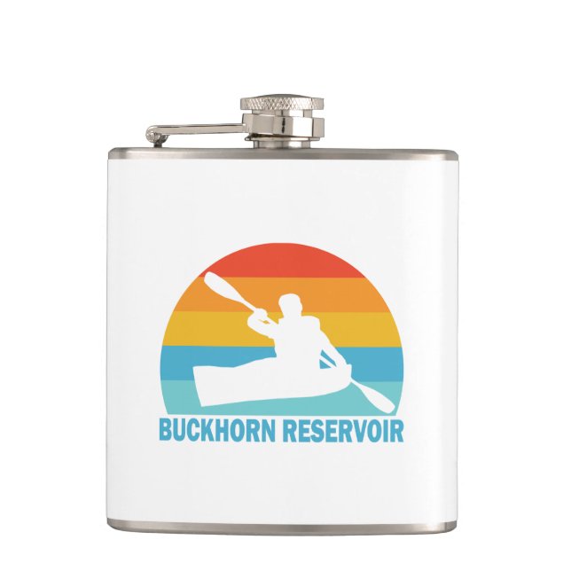 Buckhorn Reservoir North Carolina Kayak Hip Flask (Front)