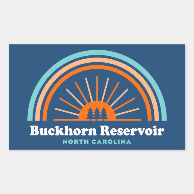 Buckhorn Reservoir North Carolina Rainbow Sticker (Front)