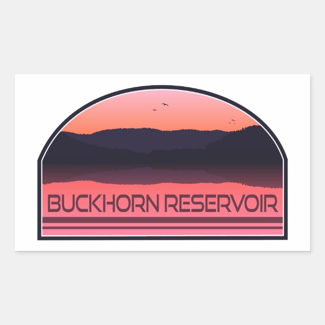Buckhorn Reservoir North Carolina Red Sunrise Sticker (Front)