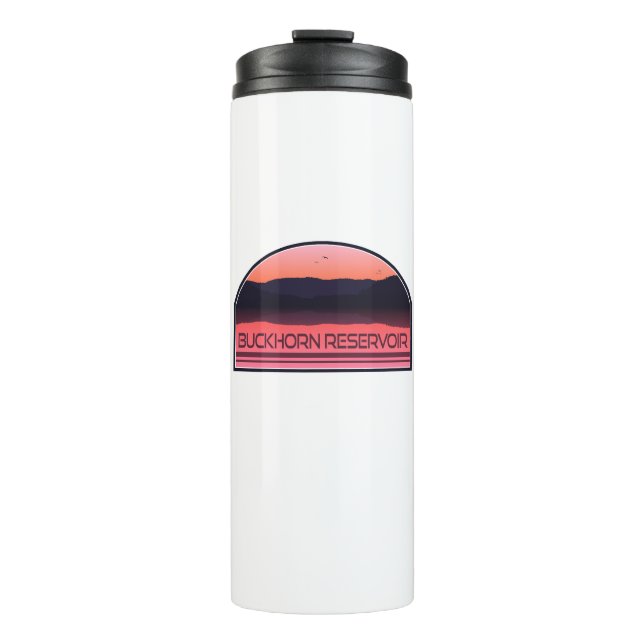Buckhorn Reservoir North Carolina Red Sunrise Thermal Tumbler (Front)